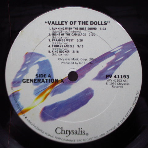 GENERATION X (ジェネレーション X) - Valley Of The Dolls (US 80's 再発「カラーバタフライ」ラベ LP/ PV 41193)