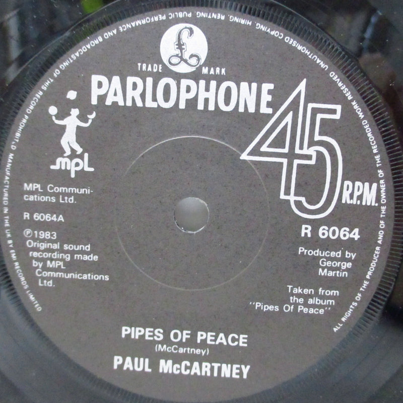 PAUL McCARTNEY (ポール・マッカートニー)  - Pipes Of Peace (UK オリジナル「黒紙ラベ、フラットセンター」7"+光沢固紙ジャケ)