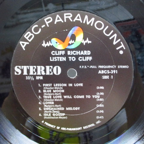CLIFF RICHARD ＆ THE SHADOWS (クリフ・リチャード & ザ- シャドウズ) - Listen To Cliff (US 60's 2nd Press Stereo LP)