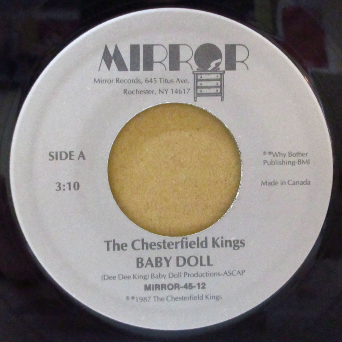 CHESTERFIELD KINGS (チェスターフィールド・キングス)  - Baby Doll / I Cannot Find Her (US Orig.7")