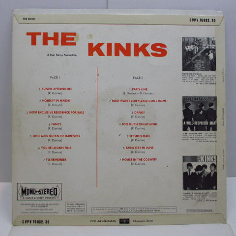 KINKS (キンクス) - Sunny Afternoon (France Orig.LP/CFS)