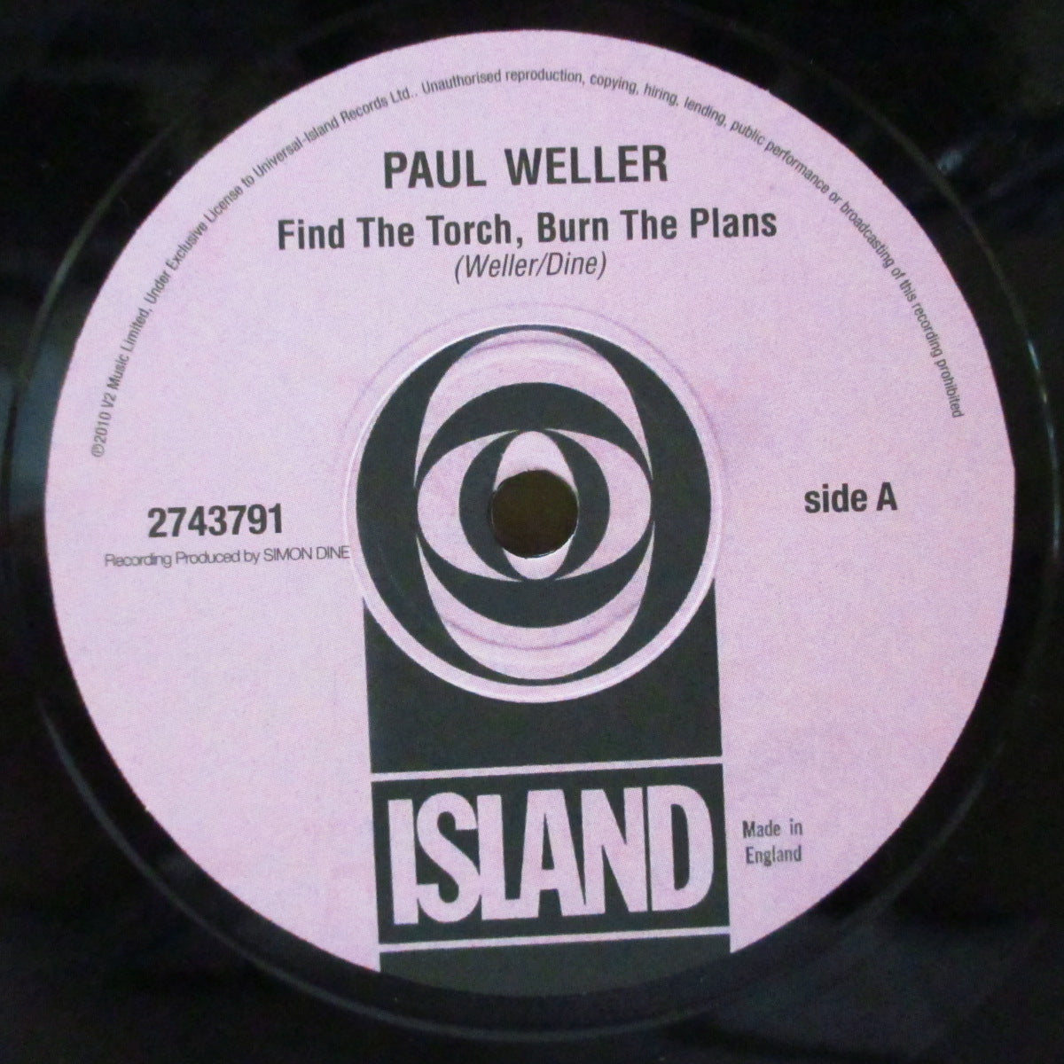 PAUL WELLER (ポール・ウェラー)  - Find The Torch, Burn The Plans (UK-EU オリジナル 7"+ブルー光沢固紙ジャケ)