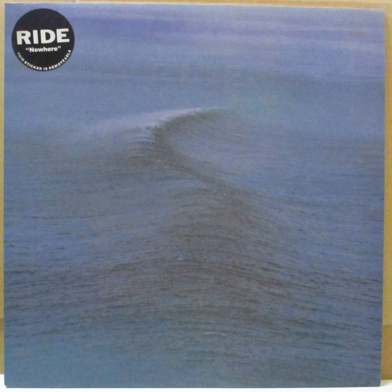 RIDE (ライド)  - Nowhere (UK オリジナル LP/レアステッカー付きエンボスざら紙ジャケ)
