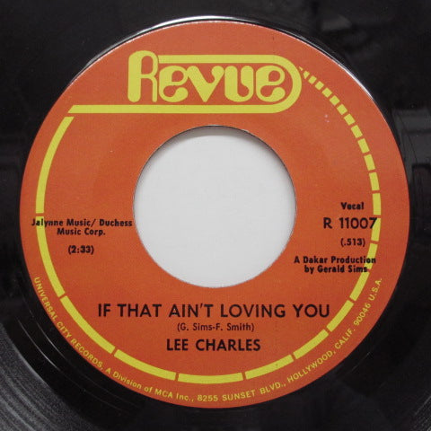 LEE CHARLES - If That Ain't Loving You (Orig)