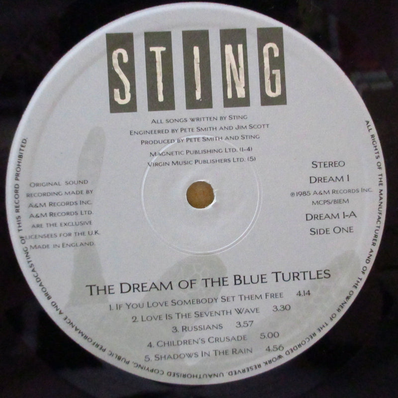 STING (スティング)  - The Dream Of The Blue Turtles (UK オリジナル LP+インナー)