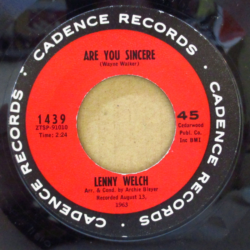 LENNY WELCH (レニー・ウェルチ)  - Since I Fell For You (US Orig.7"+CS)