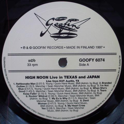 HIGH NOON, THE (ハイ・ヌーン)  - Live In Texas And Japan (Finland Orig.LP)