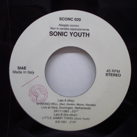 SONIC YOUTH (ソニック・ユース) - Sonic Life (Italy オリジナル 7")