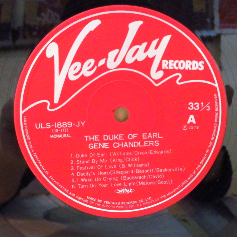 GENE CHANDLER (ジーン・チャンドラー)  - The Duke Of Earl : ザ・デューク・オブ・アール (Japan '78 Re Mono LP+Obi)