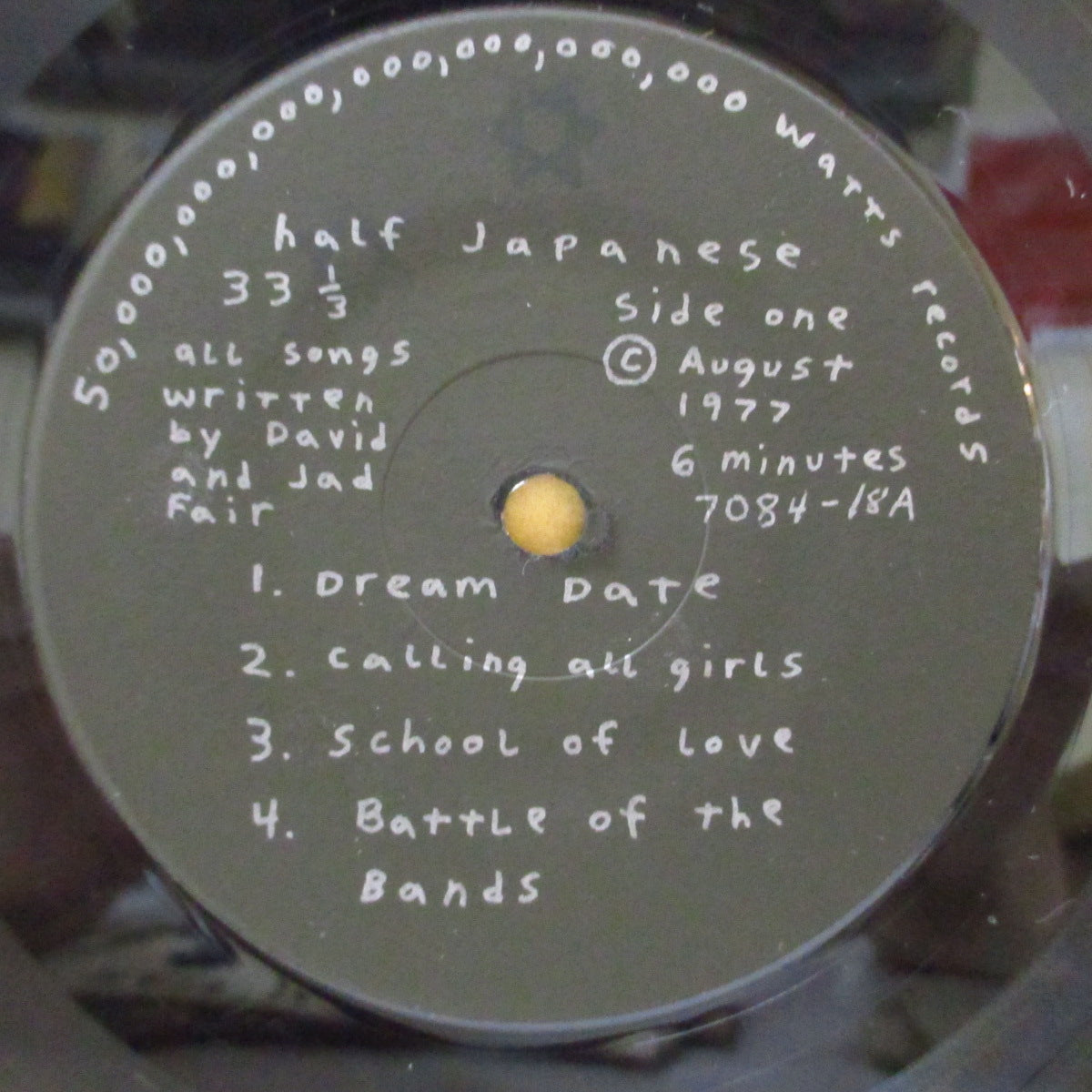 HALF JAPANESE (ハーフ・ジャパニーズ)  - Calling All Girls (US Ltd.Orig.7"+PS、Poster/Envelope CVR)