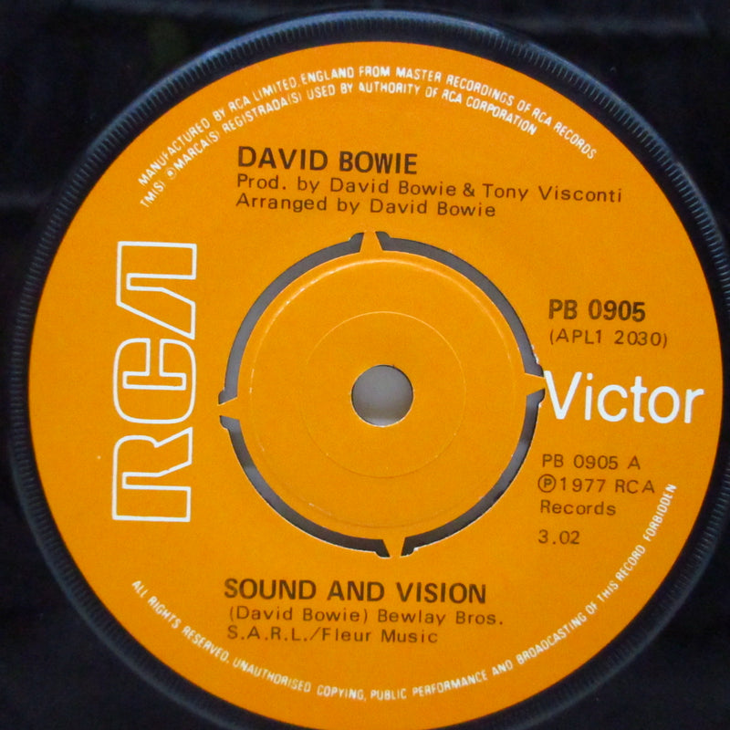 DAVID BOWIE (デヴィッド・ボウイ)  - Sound And Vision (UK オリジナル「ラウンドセンター」7"+カンパニースリーブ)