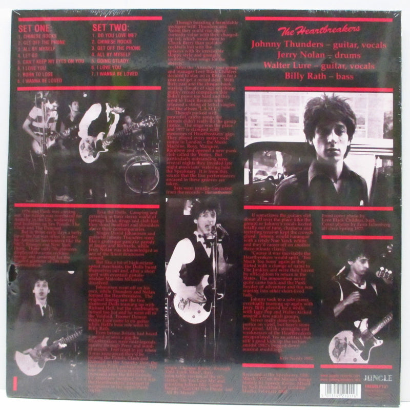 JOHNNY THUNDERS & THE HEARTBREAKERS (ジョニー・サンダース & ザ・ハートブレイカーズ) - D.T.K.  Complete Live At The Speakeasy (UK '18 限定「レッド＆ホワイトヴァイナル」LP+Stickered 
