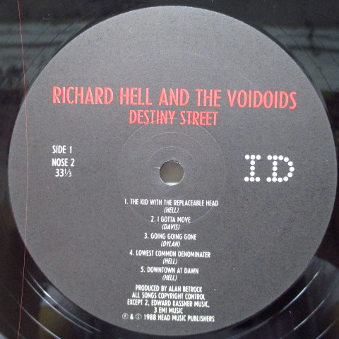 RICHARD HELL AND THE VOIDOIDS (リチャード・ヘル & ザ・ヴォイドイズ)   - Destiny Street (UK Reissue LP)