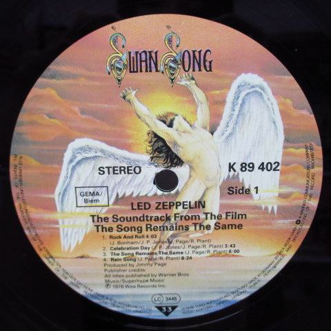 LED ZEPPELIN (レッド・ツェッペリン)  The Song Remains The Same (German 70's Re 2xLP/Textured Emboos GS)