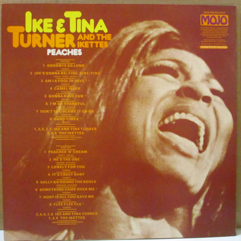 IKE & TINA TURNER AND THE IKETTES (アイク＆ティナ・ターナーとアイケッツ)  - Peaches (UK Orig.Stereo LP)