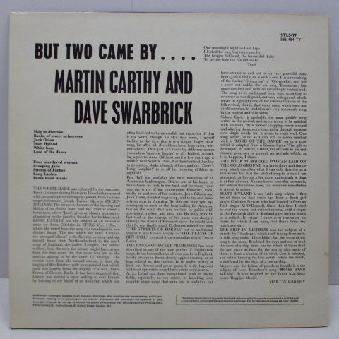 MARTIN CARTHY & Dave Swarbrick - But Two Came By... (UK Re Stereo LP/両面CS)