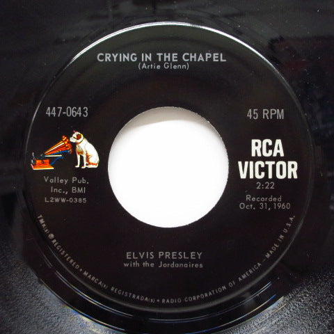ELVIS PRESLEY - Crying In The Chapel (Orig+PS)