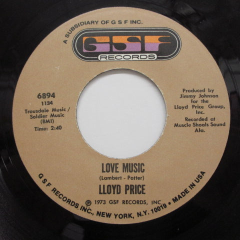 LLOYD PRICE - Love Music / Just For Baby (Orig)