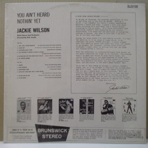 JACKIE WILSON (ジャッキー・ウィルソン)  - You Ain't Heard Nothin Yet (US Orig.STEREO)