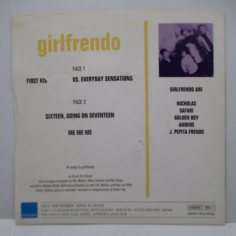 GIRLFRENDO-First Kiss Feelings Vs. Everyday Sensations (Japan Orig.White Vinyl 7 ")