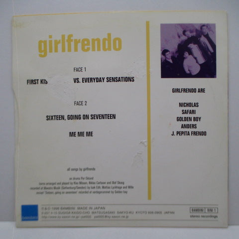 GIRLFRENDO - First Kiss Feelings Vs. Everyday Sensations (Japan Orig.White Vinyl 7")