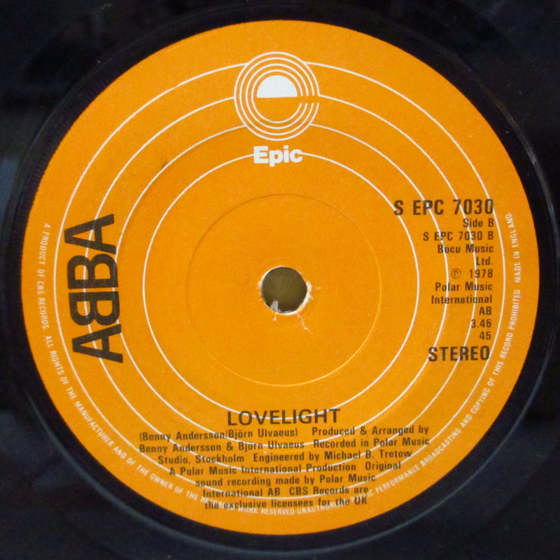 ABBA (アバ)  - Chiquitita / Lovelight (UK オリジナル 7"+カンパニースリーブ)