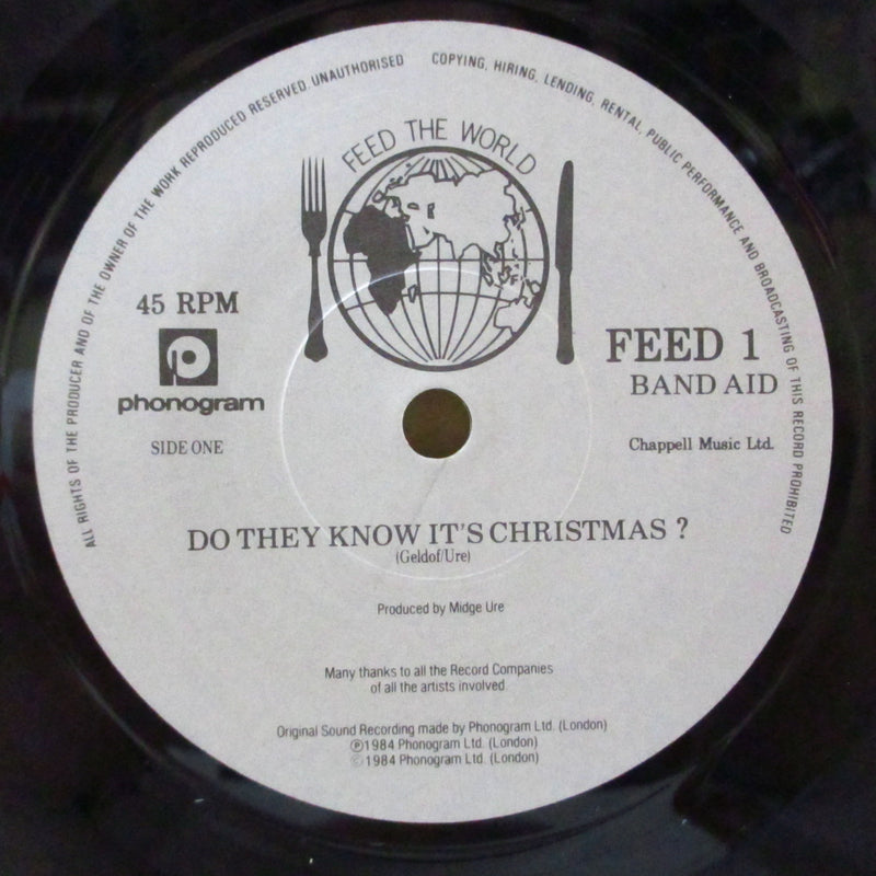 V.A. (Band Aid) (バンド・エイド)  - Do They Know It's Christmas? +2 (UK オリジナル・グレー紙ラベ 7"+マット・ソフト紙ジャケ)
