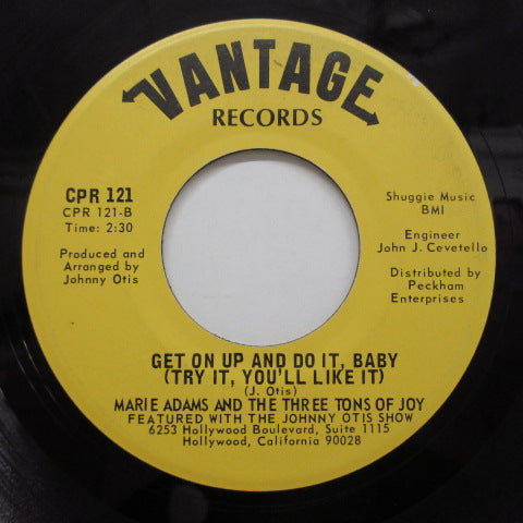 MARIE ADAMS & THE THREE TONS OF JOY - Get On Up & Do It, Baby (Vantage-121)