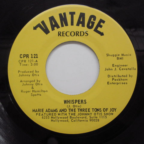 MARIE ADAMS & THE THREE TONS OF JOY - Get On Up & Do It, Baby (Vantage-121)