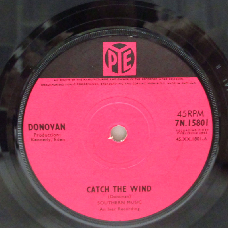 DONOVAN - Catch The Wind (UK Orig.Flat Center 7"+CS)