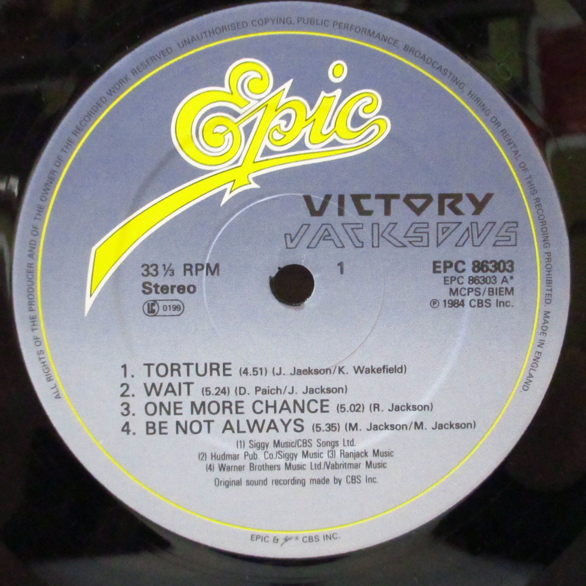 JACKSONS (ジャクソンズ) - Victory (UK オリジナル LP/光沢見開き
