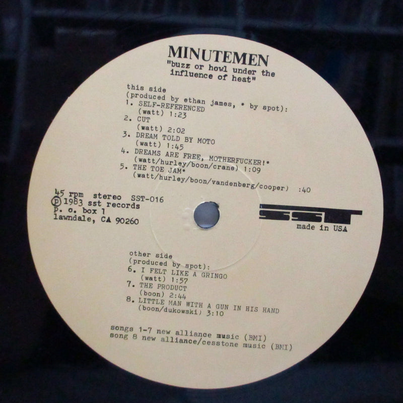 MINUTEMEN (ミニットメン)  - Buzz Or Howl Under The Influence Of Heat (US 90's Reissue 12")