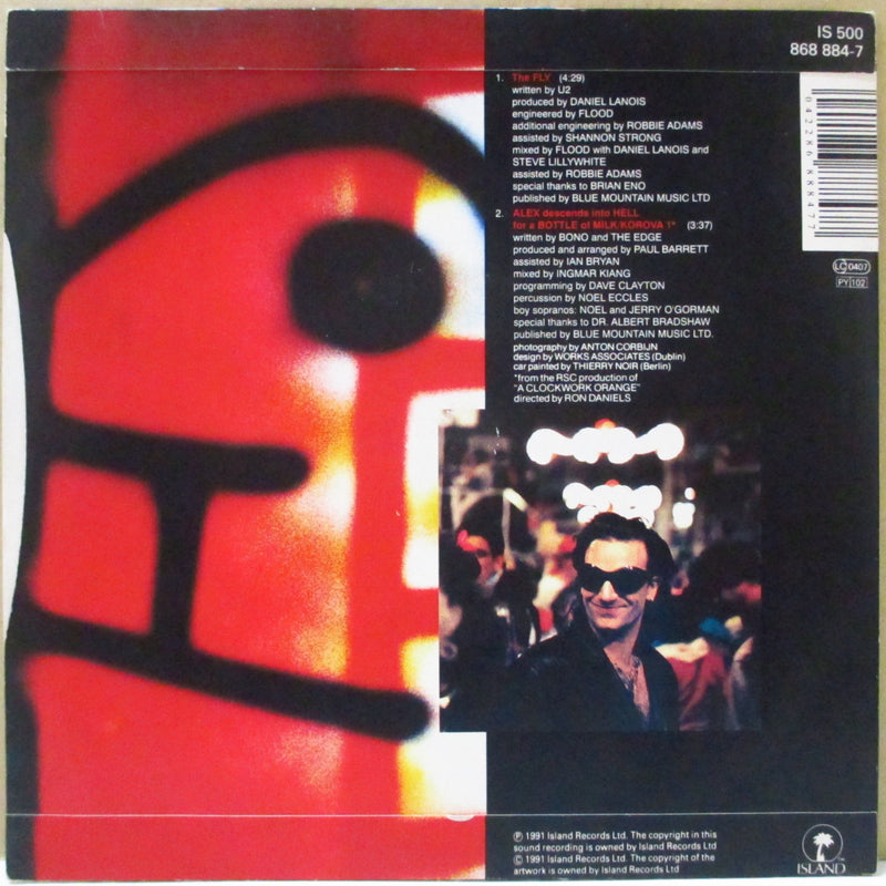 U2 - The Fly (EU オリジナル・プラスチックラベ 7インチ+光沢固紙ジャケ)