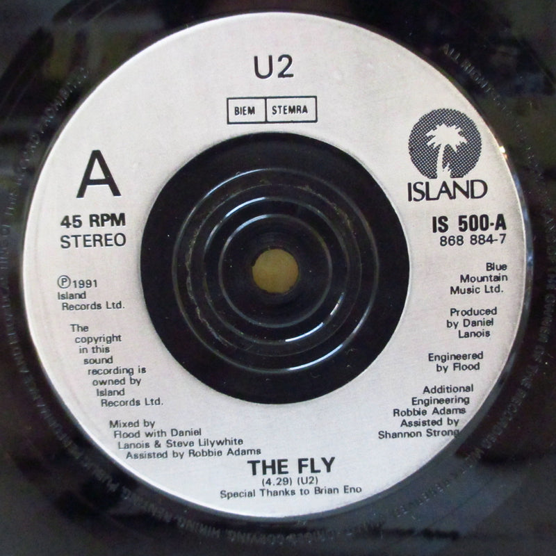 U2 - The Fly (EU オリジナル・プラスチックラベ 7インチ+光沢固紙ジャケ)