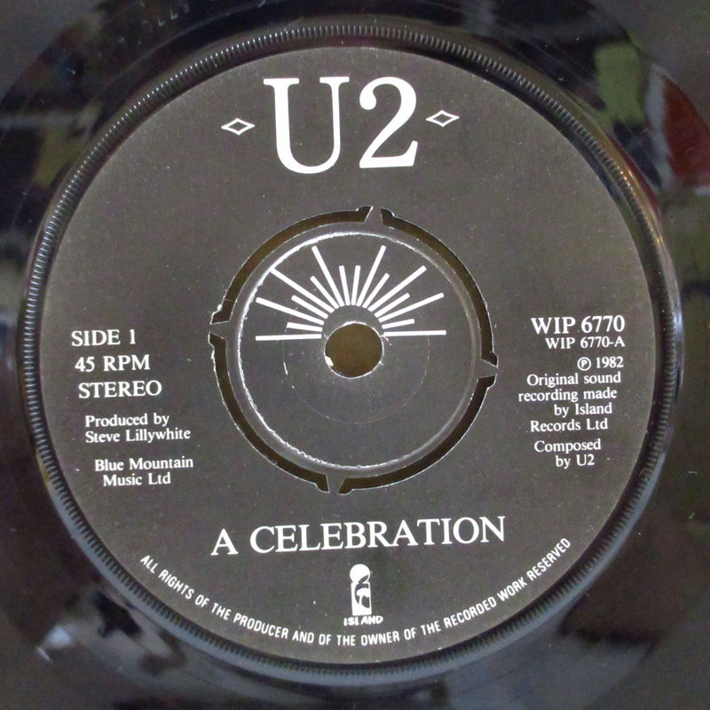 U2 - A Celebration (UK オリジナル 7"+マット固紙ジャケ)
