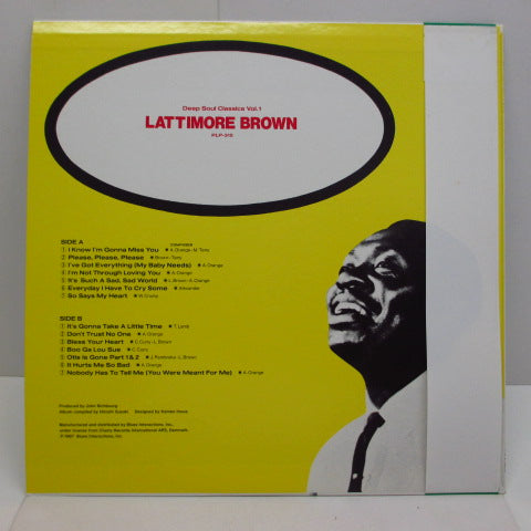 LATTIMORE BROWN - Lattimore Brown (ディープ・ソウル・クラシックスVol.1) (JPN)