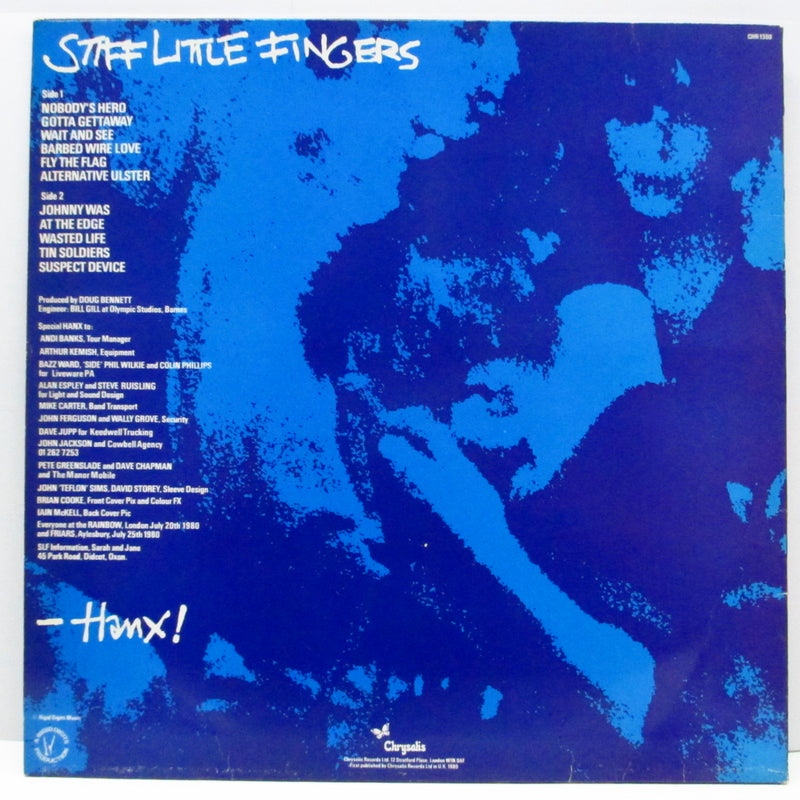 STIFF LITTLE FINGERS (スティッフ・リトル・フィンガーズ)  - Hanx! (UK オリジナル LP)