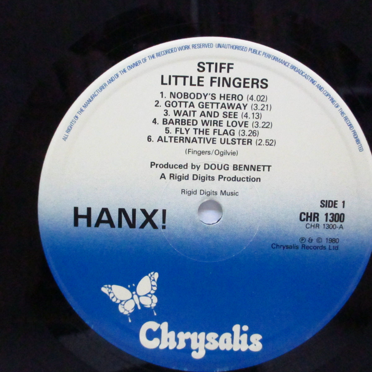 STIFF LITTLE FINGERS (スティッフ・リトル・フィンガーズ) - Hanx! (UK オリジナル LP)