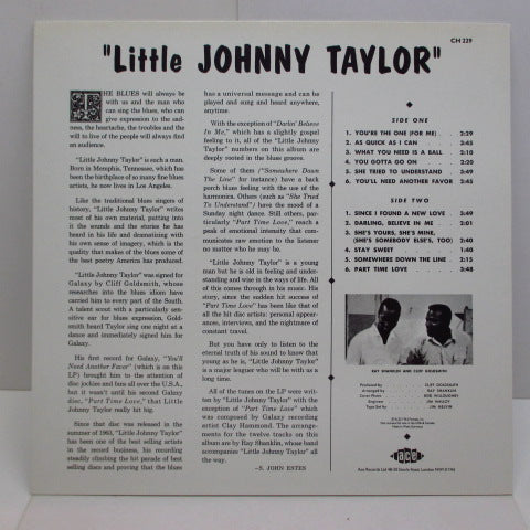 LITTLE JOHNNY TAYLOR (リトル・ジョニー・テイラー) - Little Johnny Taylor (パートタイム・ラヴ)