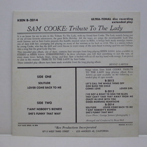 SAM COOKE (サム・クック )  - Tribute To The Lady Vol.3 (US EP)