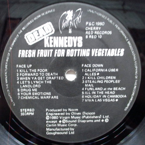 DEAD KENNEDYS (デッド・ケネディーズ) - Fresh Fruit For Rotting Vegetables (UK Reissue LP/Blue Back CVR)