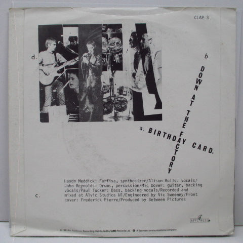 BETWEEN PICTURES - Birthday Card / Down At The Factory (UK Orig.7")