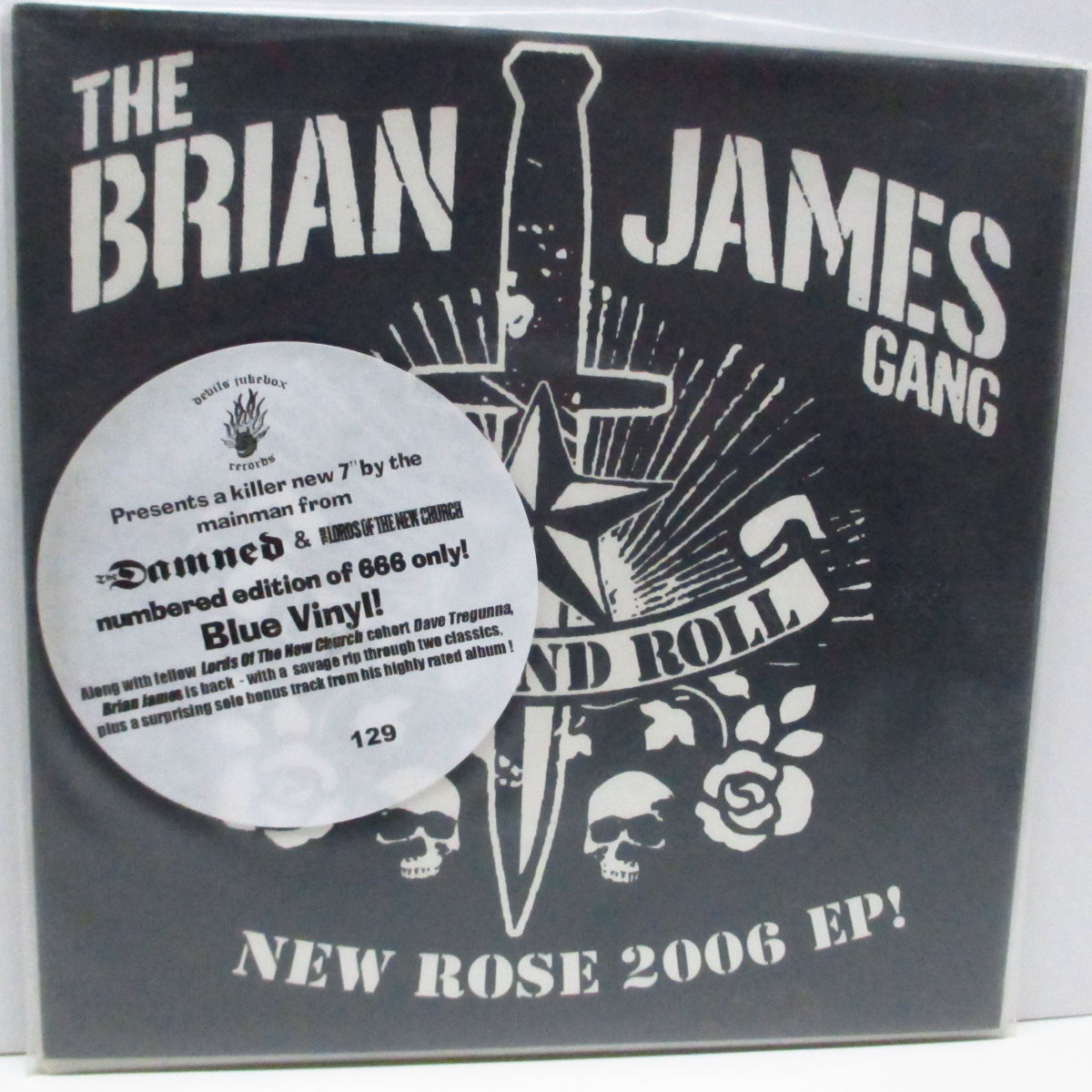 BRIAN JAMES GANG, THE - New Rose 2006 EP! (UK Ltd. Blue Vinyl 7")