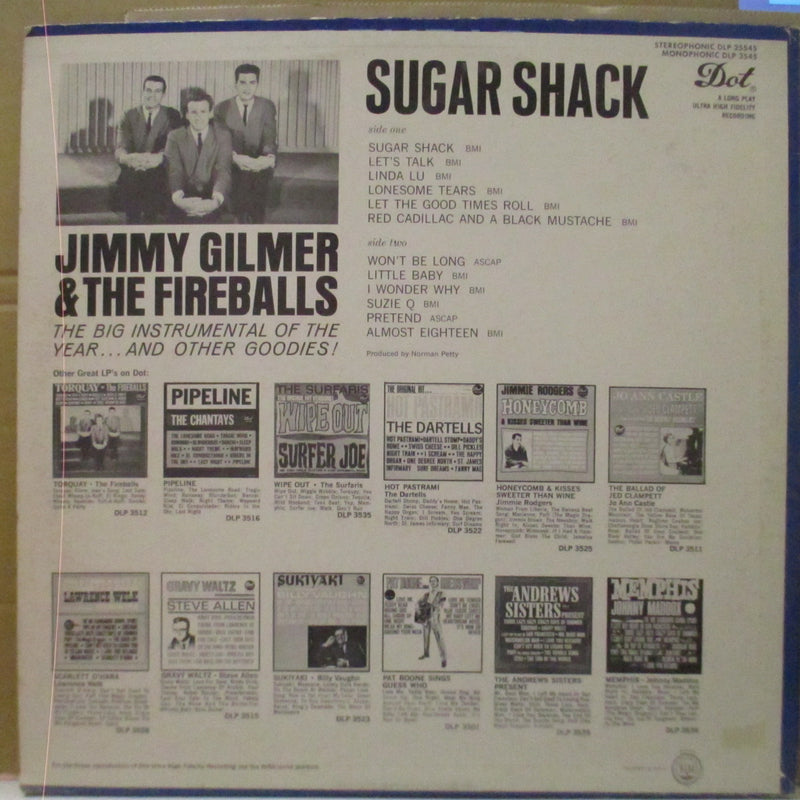 JIMMY GILMER AND THE FIREBALLS (ジミー・ギルマー＆ザ・ファイアーボールズ)  - Sugar Shack (US Orig.Mono LP)