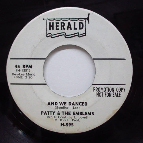 PATTY & THE EMBLEMS - And We Danced / You Can't Get Away