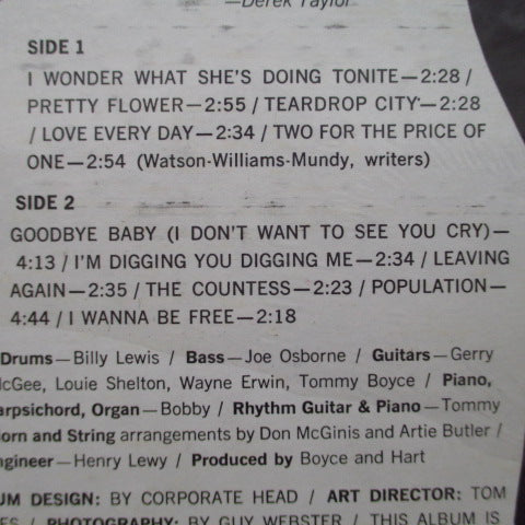 TOMMY BOYCE ＆ BOBBY HART - I Wonder What She's Doing Tonite ? (US Orig.Stereo LP)