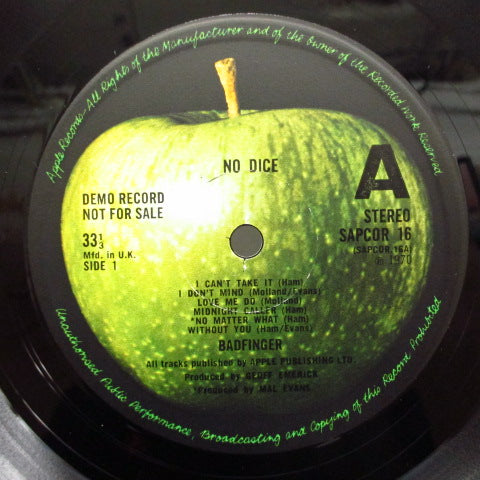 BADFINGER (バッドフィンガー) - No Dice (UK:Demo Label)