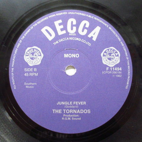 TORNADOS (トーネイドース)  - Telstar / Jungle Fever (UK 80's Reissue)
