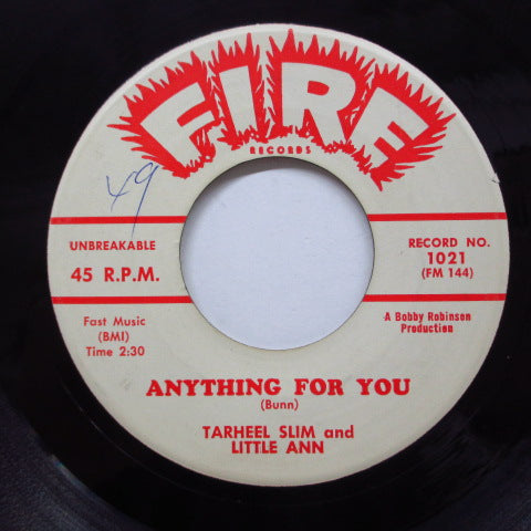 TARHEEL SLIM & LITTLE ANN - Anything For You (Orig)