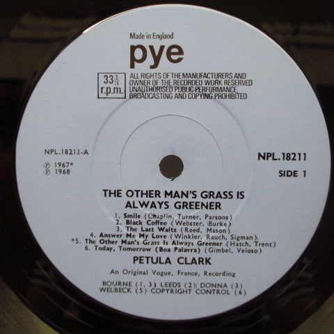 PETULA CLARK - The Other Man's Grass Is Always Greener (UK Orig.Mono LP/CFS)